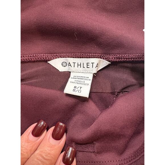 Athleta Headlands Hybrid Cargo II Tights-Maroon - Picture 6 of 6